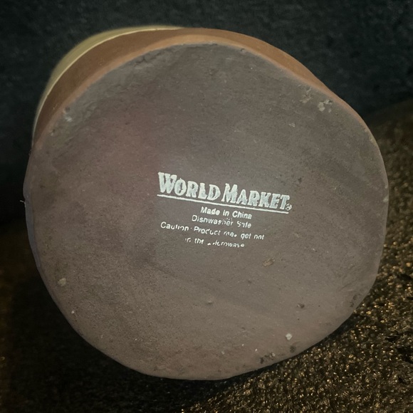 World Market Rustic Coffee Mug, Half Glaze Dip, Half Brown Matte - Picture 4 of 4